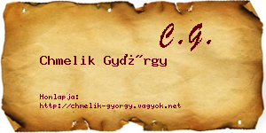 Chmelik György névjegykártya